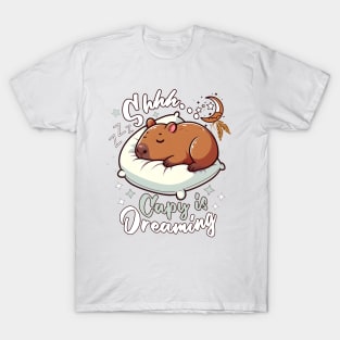 Capy Capybara Cute Sleepy T-Shirt